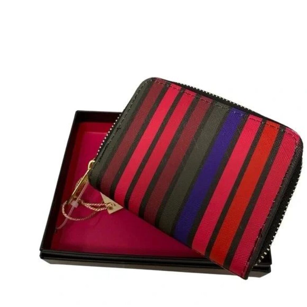 Trina Turk Small Zip Around Wallet Multicolored Stripe NWT Retail $38 - Picture 4 of 9